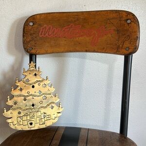 Christmas Tree Trivet Solid Brass Presents Solid Brass Holiday Cooking Decor